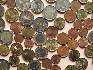 Image showing Euro coins background