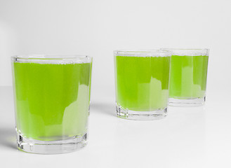 Image showing Green apple juice