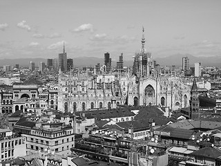 Image showing Aerial view of Milan, Italy