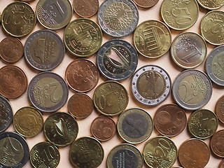 Image showing Euro coins background