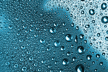 Image showing blue water drops texture