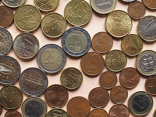 Image showing Euro coins background