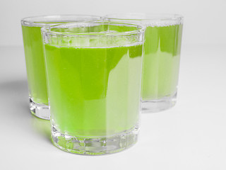 Image showing Green apple juice