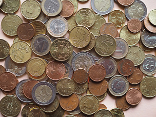 Image showing Euro coins background