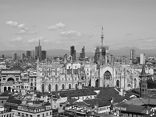 Image showing Aerial view of Milan, Italy