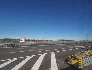 Image showing Italian motorway in Milan