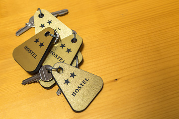 Image showing Heap of Hostel Room Keys