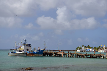 Image showing editorial fishing boat Brig Bay Big Corn Island Nicaragua