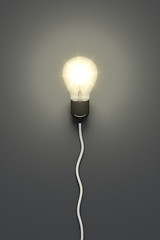 Image showing light bulb on a grey background