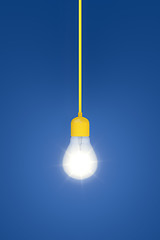 Image showing light bulb on a blue background