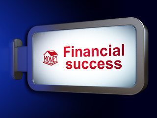 Image showing Money concept: Financial Success and Money Box on billboard background