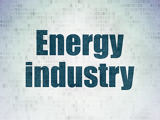 Image showing Manufacuring concept: Energy Industry on Digital Paper background
