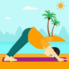 Image showing Man practicing yoga.