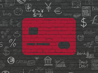 Image showing Banking concept: Credit Card on wall background