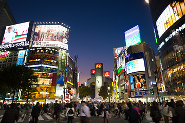 Image showing Pedestrians at Shibuya Crossing, Tokio, Japan