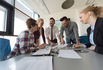 Image showing startup business team on meeting at modern office