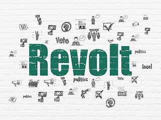 Image showing Political concept: Revolt on wall background