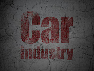 Image showing Manufacuring concept: Car Industry on grunge wall background