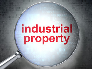 Image showing Law concept: Industrial Property with optical glass