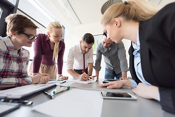 Image showing startup business team on meeting at modern office