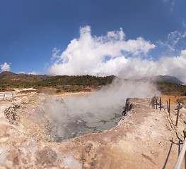 Image showing Steaming Geyser in Java, Indonesia