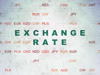 Image showing Currency concept: Exchange Rate on Digital Paper background