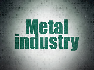 Image showing Manufacuring concept: Metal Industry on Digital Paper background