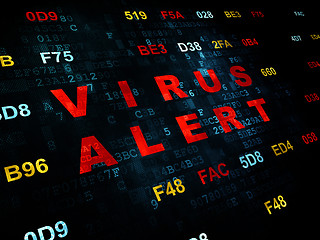 Image showing Protection concept: Virus Alert on Digital background