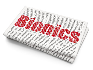 Image showing Science concept: Bionics on Newspaper background