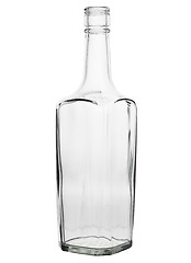 Image showing Clear Glass Liquor Bottle on a White Background