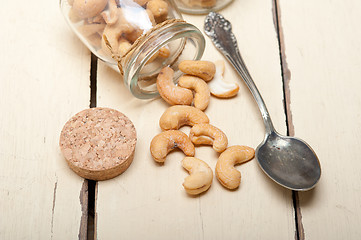 Image showing cashew nuts on a glass jar 