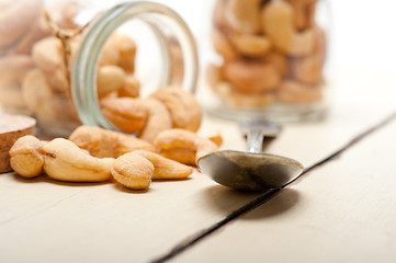 Image showing cashew nuts on a glass jar 