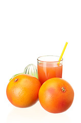 Image showing Grapefruit juice isolated