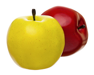 Image showing Artificial red and green apples