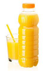 Image showing Bottle of orange juice