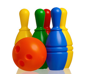 Image showing Toy bowling isolated