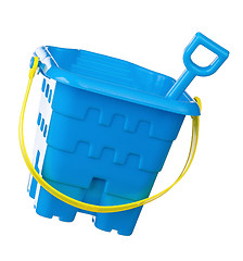 Image showing Toy bucket and spade isolated