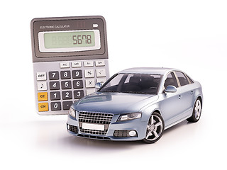 Image showing Car and calculator concept