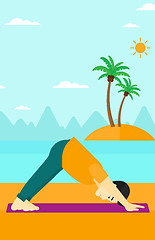 Image showing Man practicing yoga.