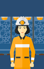 Image showing Confident miner in hardhat.