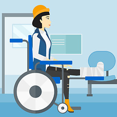 Image showing Patient sitting in wheelchair.