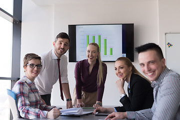 Image showing startup business team on meeting at modern office