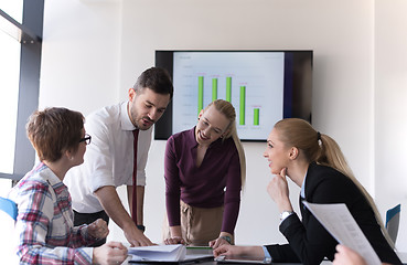 Image showing startup business team on meeting at modern office