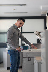 Image showing young  business man copy documents