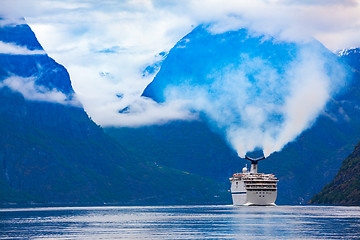 Image showing Cruise Liners On Hardanger fjorden