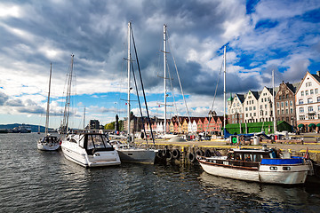 Image showing Bergen Norway Bryggen street