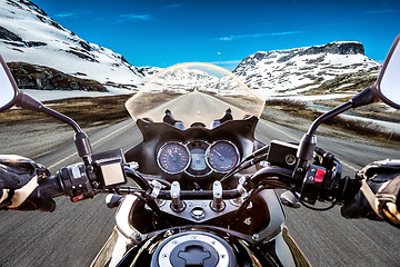 Image showing Biker First-person view