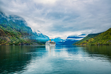 Image showing Cruise Liners On Hardanger fjorden