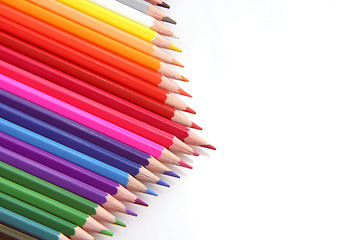 Image showing wooden color pencils