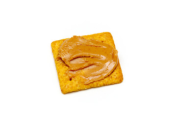 Image showing Peanut butter on cracker